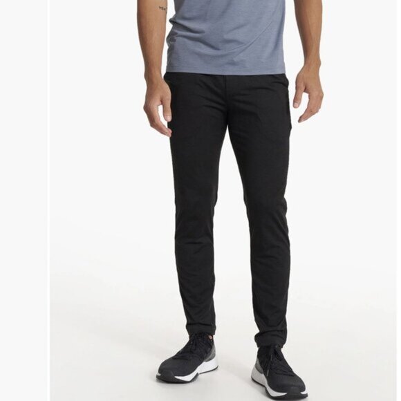 NWT Vuori Mens Ponto Performance DreamKnit pants in heather black size Medium - Picture 2 of 6